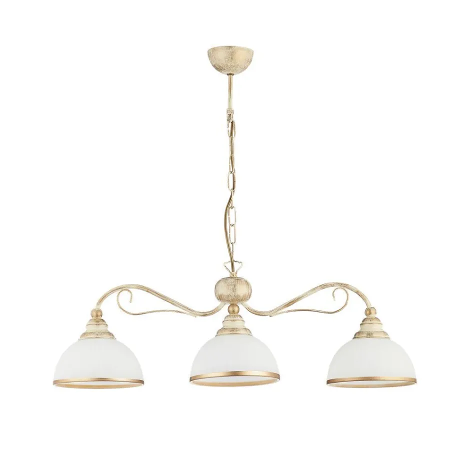 Hängelampen|Esszimmer Lampen*Jupiter Pendelleuchte Weiß antik DELMARE Esstisch Lampe