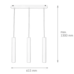 Hängelampen|Esszimmer Lampen*Nowodvorski Pendelleuchte weiß 3-flammig