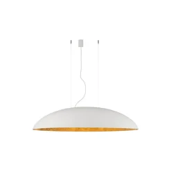 Wohnzimmerlampen|Esszimmer Lampen*Nowodvorski Pendelleuchte Weiß Gold 5-flammig oval E27 Loft Design