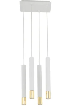 Hängelampen|Moderne Lampen*Sigma Pendelleuchte Weiß Gold Modern Metall Esstisch THEANO