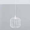Sollux Pendelleuchte Weiß Metall Draht Ø 23 cm Retro E27< Hängelampen|Esszimmer Lampen