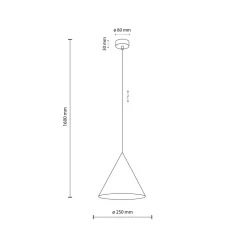 TK Lighting Pendelleuchte Weiß Metall Ø 25 cm H: max. 160 cm E27 Retro< Hängelampen|Esszimmer Lampen