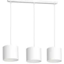 Luminex Pendelleuchte Weiß Stoff Metall E27 75 cm lang blendarm< Hängelampen|Bürolampen
