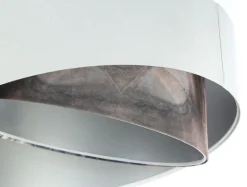 BPS Koncept Pendelleuchte Wohnzimmer rund D: 50 cm Stoff Velours Optik< Bürolampen|Schlafzimmer Lampen