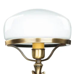 Giovanni Battista Pilzleuchte Messing massiv Jugendstil< Wohnzimmerlampen|Glaslampen