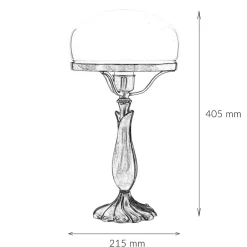 Giovanni Battista Pilzleuchte Messing massiv Jugendstil< Wohnzimmerlampen|Glaslampen