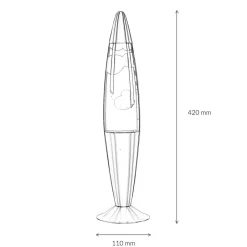 Easylight Pinke Lavalampe JENNY Flüssigkeit transparent 42cm< Retro Lampen|Lavalampen