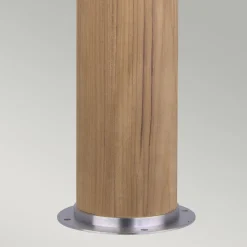 Elstead Pollerleuchte außen Edelstahl Holz 67cm Nordic IP55< Außenleuchten Antik|Wegeleuchten