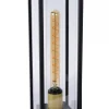 Wegeleuchten|Metall Lampen* Pollerleuchte Außen Glas Metall Schwarz E27 IP54 50 cm