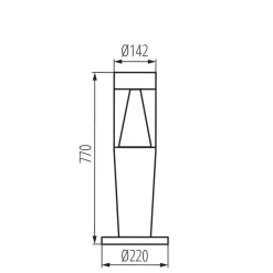 Kanlux Pollerleuchte Grau 77 cm Modern IP54 Garten Weg< Außenleuchten Antik|Außenleuchten Messing