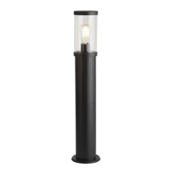 Searchlight Pollerleuchte IP44 73 cm E27 Schwarz Klar Garten Weg< Metall Lampen|Wegeleuchten