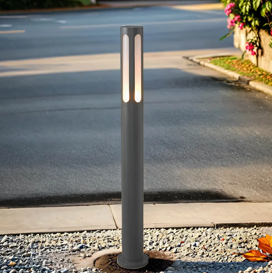 Moderne Außenleuchten|Wegeleuchten*Nowodvorski Pollerleuchte IP42 E27 100 cm hoch in Schwarz