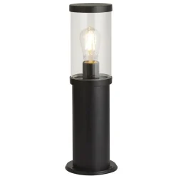 Searchlight Pollerleuchte IP44 E27 45 cm Schwarz Klar Garten Weg< Metall Lampen|Wegeleuchten