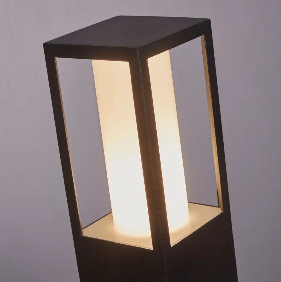 Searchlight Pollerleuchte IP44 GU10 73 cm Schwarz Weiß Aluminium< Metall Lampen|Wegeleuchten