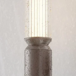 Moderne Außenleuchten|Wegeleuchten*Maytoni Pollerleuchte LED Aluminium Glas 78,5 cm IP65 rund