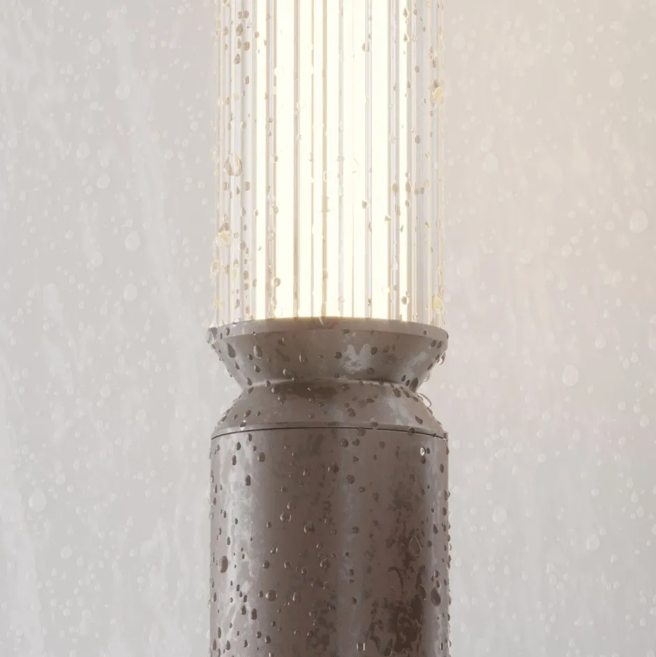 Moderne Außenleuchten|Wegeleuchten*Maytoni Pollerleuchte LED Aluminium Glas 78,5 cm IP65 rund