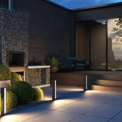 Wegeleuchten|Led Außenleuchten*Maytoni Pollerleuchte LED Metall 60 cm IP65 Graphit eckig LISA