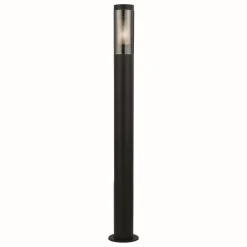 Metall Lampen|Wegeleuchten*Searchlight Pollerleuchte Schwarz Rauchgrau IP44 E27 90 cm Edelstahl