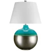 Tischlampen|Schlafzimmer Lampen*Elstead Porzellan Tischleuchte LARA Türkis H:71cm Lampe
