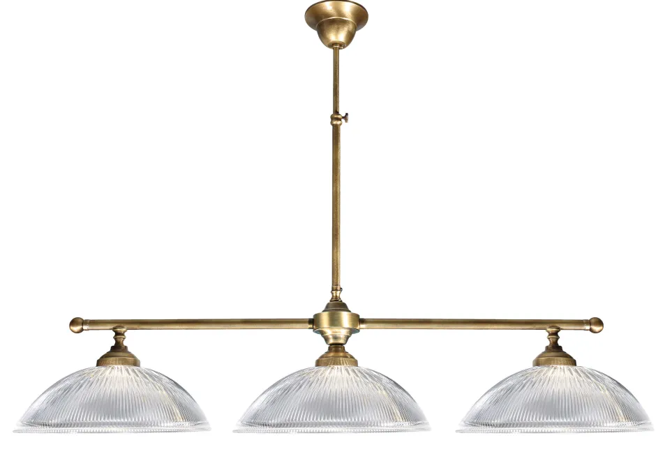 Deckenleuchten|Flurlampen*Giovanni Battista Premium Billardleuchte Echt-Messing hell bronziert