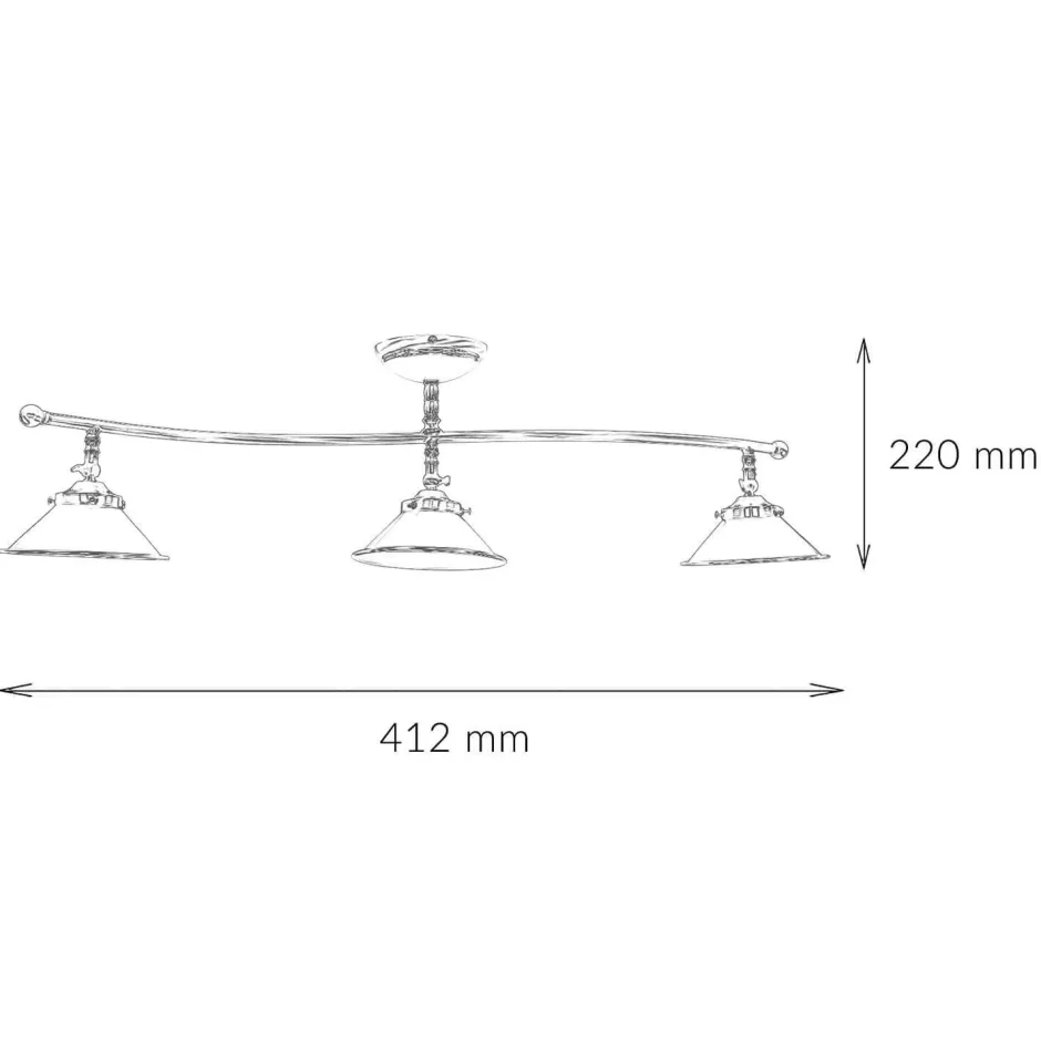 Deckenleuchten|Spots*Giovanni Battista Premium Deckenleuchte Bronze Antik 3-flmg