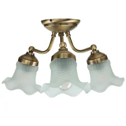 Giovanni Battista Premium Deckenleuchte Ø36cm 3-Flmg< Glaslampen|Metall Lampen