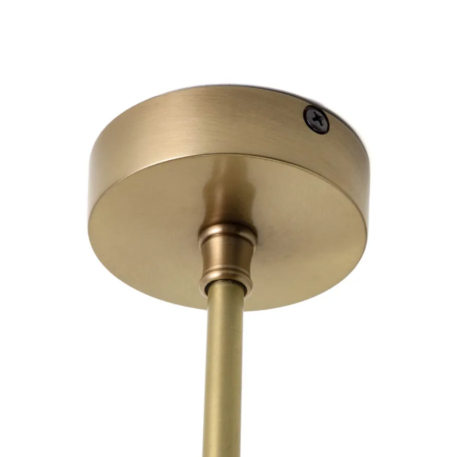 Giovanni Battista Premium Deckenleuchte MUSA rund Glas Echt-Messing< Metall Lampen|Messinglampen