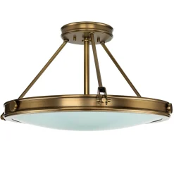 Glaslampen|Designerlampen*Elstead Premium Deckenleuchte rund Jugendstil in Messing GRACIA