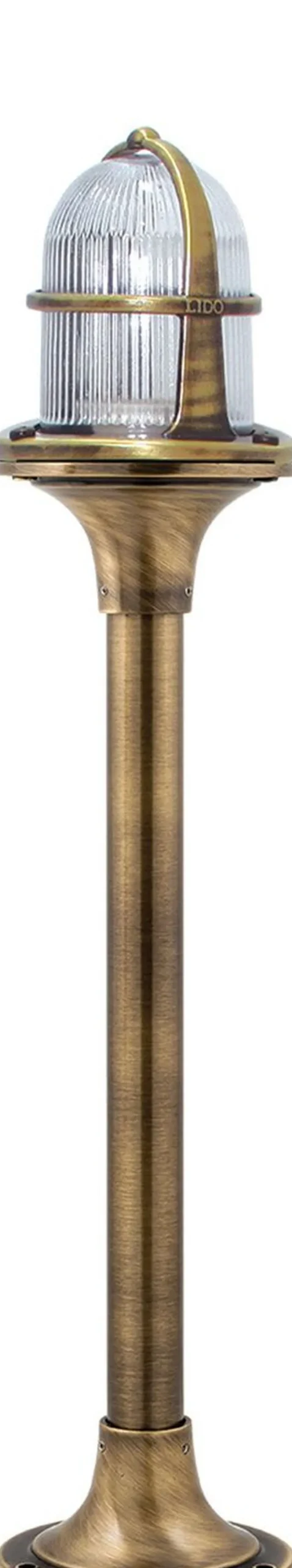 Lido Premium Gartenlampe Stehend H:62cm echtes Messing< Außenleuchten Antik|Außenleuchten Messing