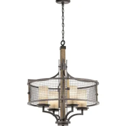 Elstead Premium Hängelampe Groß Ø61cm Eisen Stein Esstisch< Hängelampen|Industrie Lampen