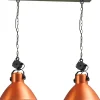 Hängelampen|Industrie Lampen*Masterlight Premium Hängelampe Kupfer schwenkbar 2xE27 Ø45cm