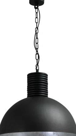 Industrie Lampen|Vintage Lampen*Masterlight Premium Hängelampe LARINO Grau Metall Silber Ø50cm