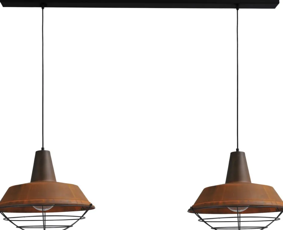 Masterlight Premium Hängeleuchte Braun Antik Ø45cm Ziergitter< Hängelampen|Industrie Lampen