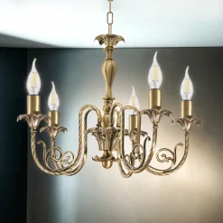 Giovanni Battista Premium Hängeleuchte Ø47cm 5-Flmg< Metall Lampen|Messinglampen