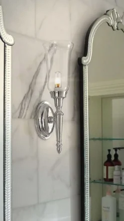 Elstead Premium Messing Lampe Badezimmer IP44 LED in Chrom RAZZO< Wandleuchten|Flurlampen