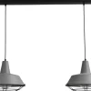 Hängelampen|Industrie Lampen*Masterlight Premium Pendelleuchte Grau Ø35cm 2xE27 Handarbeit