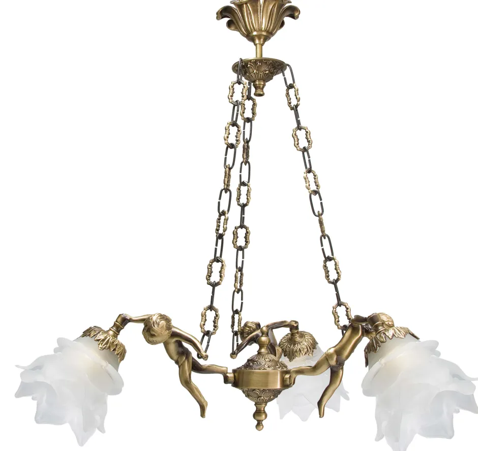 Hängelampen|Esszimmer Lampen*Giovanni Battista Premium Pendelleuchte Putti Bronze