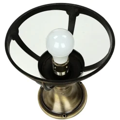 Rustikale Lampen|Messinglampen*Lido Premium Sockellampe Außen aus echtem Messing Antik