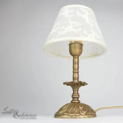 Messinglampen|Stofflampen*Giovanni Battista Premium Tischleuchte Messing Antik