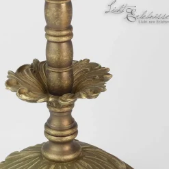 Messinglampen|Stofflampen*Giovanni Battista Premium Tischleuchte Messing Antik