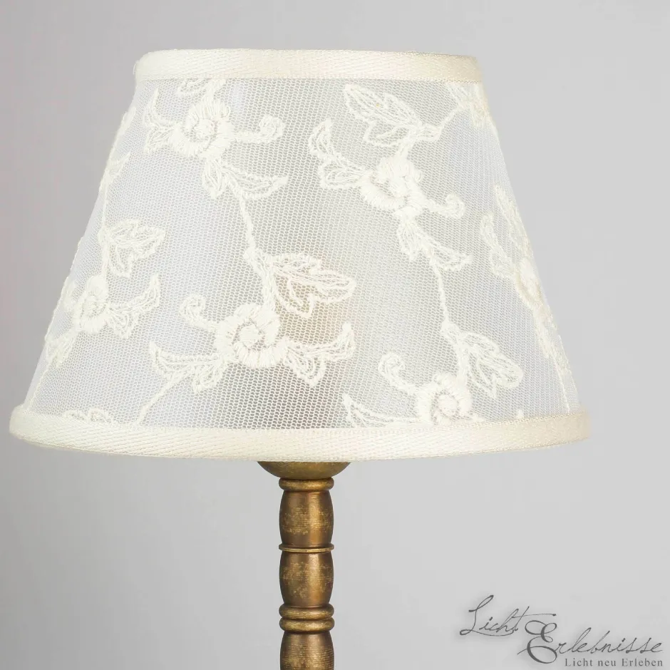 Messinglampen|Stofflampen*Giovanni Battista Premium Tischleuchte Messing Antik