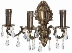 Wandleuchten|Jugendstil Lampen*Giovanni Battista Premium Wandleuchte Bronze Antik 3-Flmg