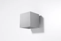 Wandleuchten|Flurlampen*Sollux Quadratische Wandleuchte GEO in Grau