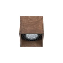 Spots|Küchenlampen*Nowodvorski Quadratischer Deckenspot Holz B:12,5cm klein kompakt