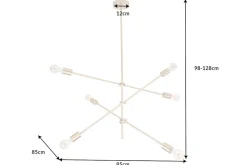Deckenleuchten|Bürolampen*Invicta Interior Retro Deckenleuchte verstellbar Metall E27 in Gold