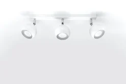 Retro Lampen|Küchenlampen*Sollux Retro Deckenstrahler Weiß 3x GU10 B:45cm Deckenlampe