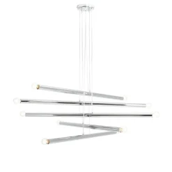 Hängelampen|Bürolampen*ALDEX Retro Hängelampe Metall E14 L:100 cm stilvoll in Chrom