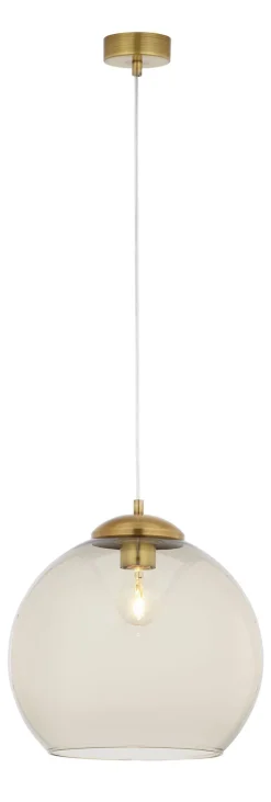 Kugellampen|Retro Lampen*Jupiter Retro Hängelampe Metall Glas E27 elegant BIDINA