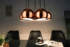 Hängelampen|Esszimmer Lampen*Invicta Interior Retro Hängelampe MIRRI Roségold 5-flammig Esstisch