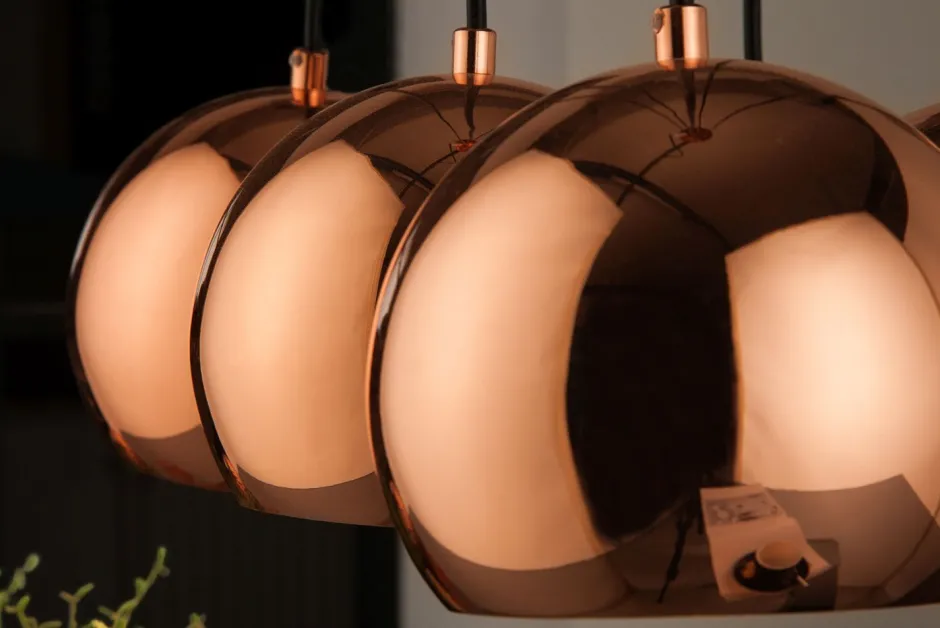 Hängelampen|Esszimmer Lampen*Invicta Interior Retro Hängelampe MIRRI Roségold 5-flammig Esstisch